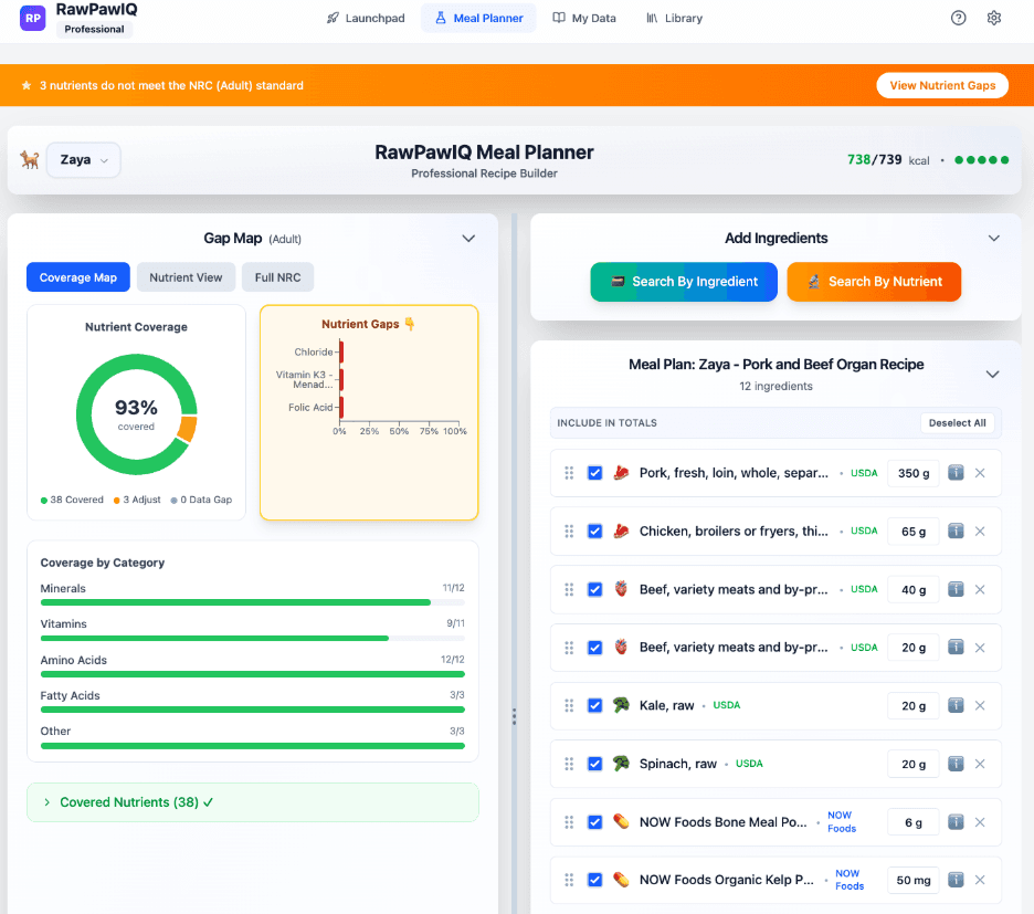 Meal Planner highlighted in the top navigation