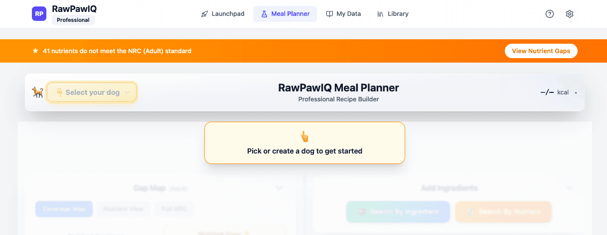 Meal Planner link in top navigation